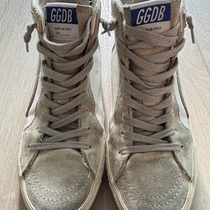 Golden Goose Women's High-Top Slide Sneakers- White